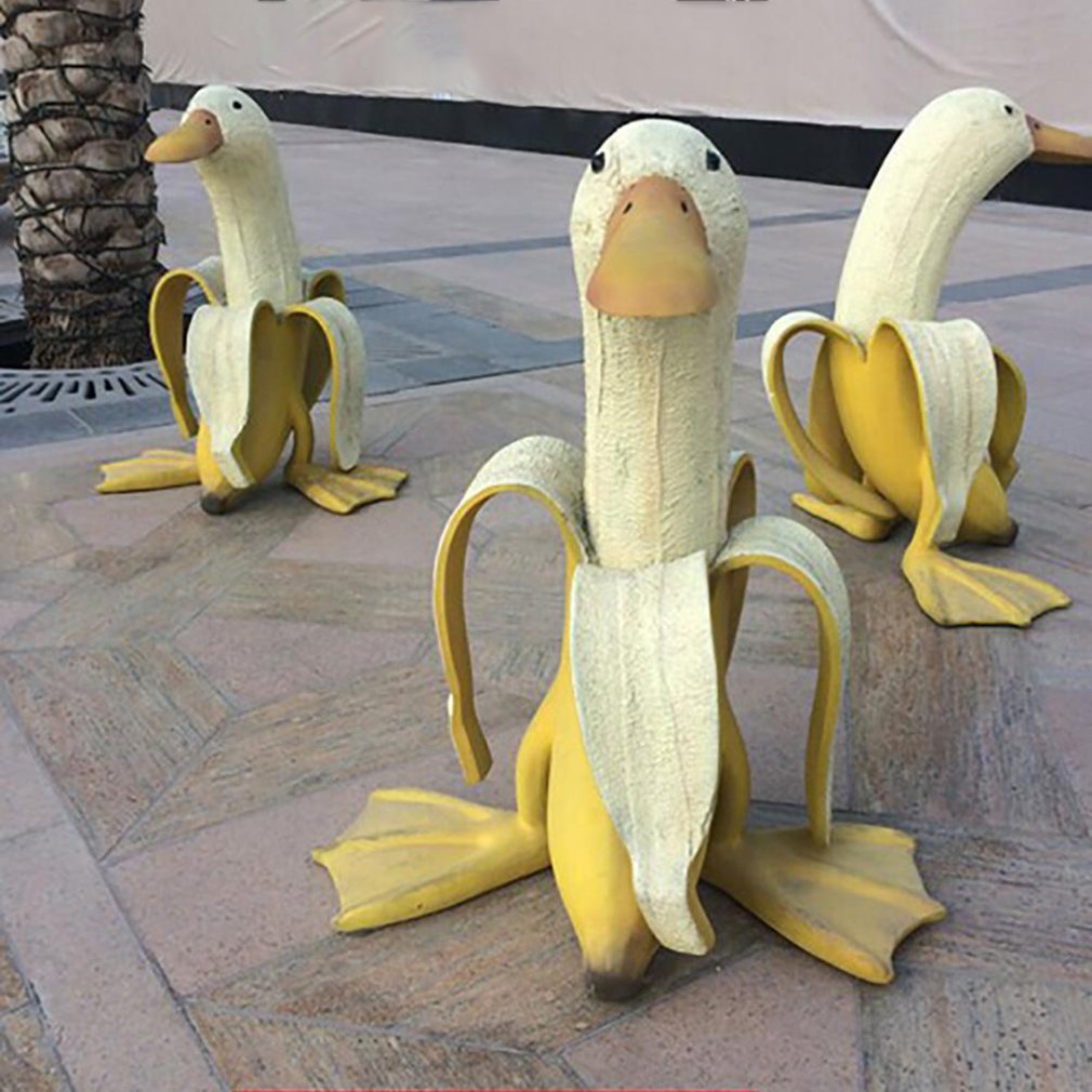 Home Decor Duck - Banana Duck Creative Garden Decor Sculptures