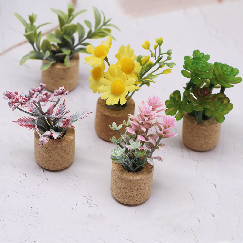 Home Decor Mod - 🛒1:12 Dollhouse Simulation Flower Plant Potted