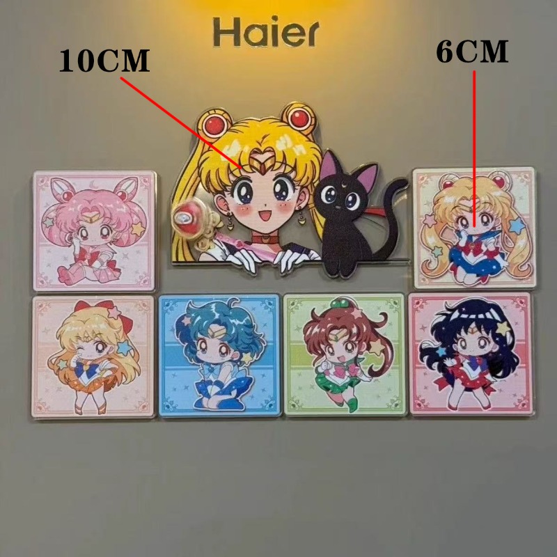 Home Decor Mod - 7Pcs/set Sailor Moon Anime Cartoon Heart