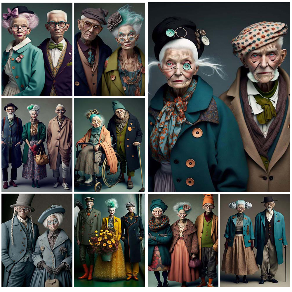 Home Decor Ai - Fashion Elderly AI Model Modern Lovers