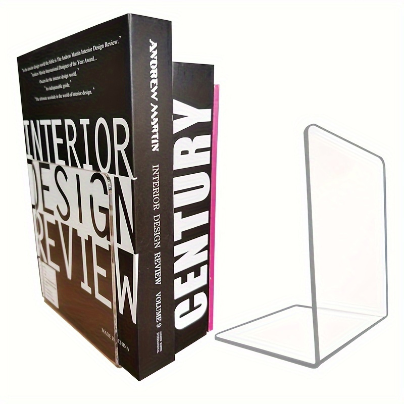Aesthetic Bookend - 1pc Transparent Book Stand Acrylic Book