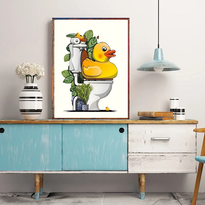 1PCS Frameless Fun Bathroom An – обзор и цена Home Decor Duck