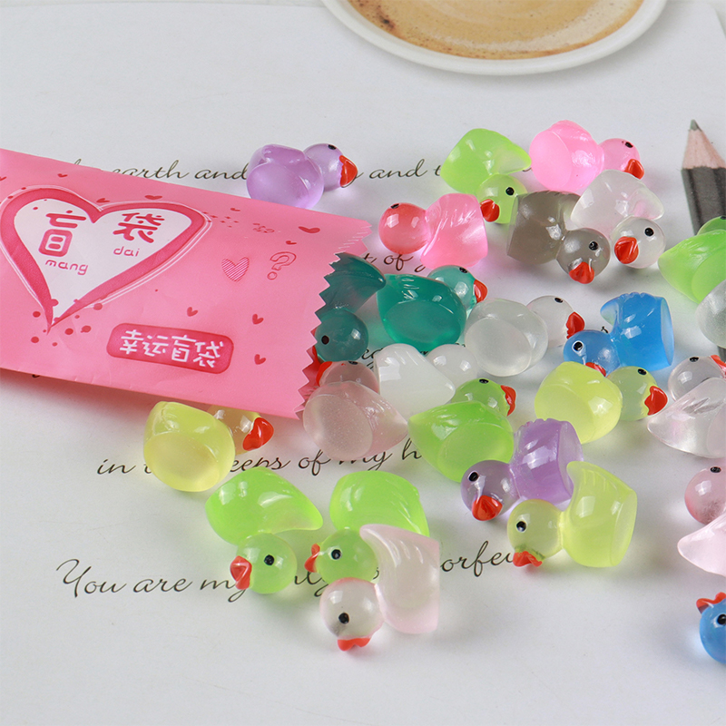 5pcs Cute Mini Luminous Resin  – обзор и цена Home Decor Duck