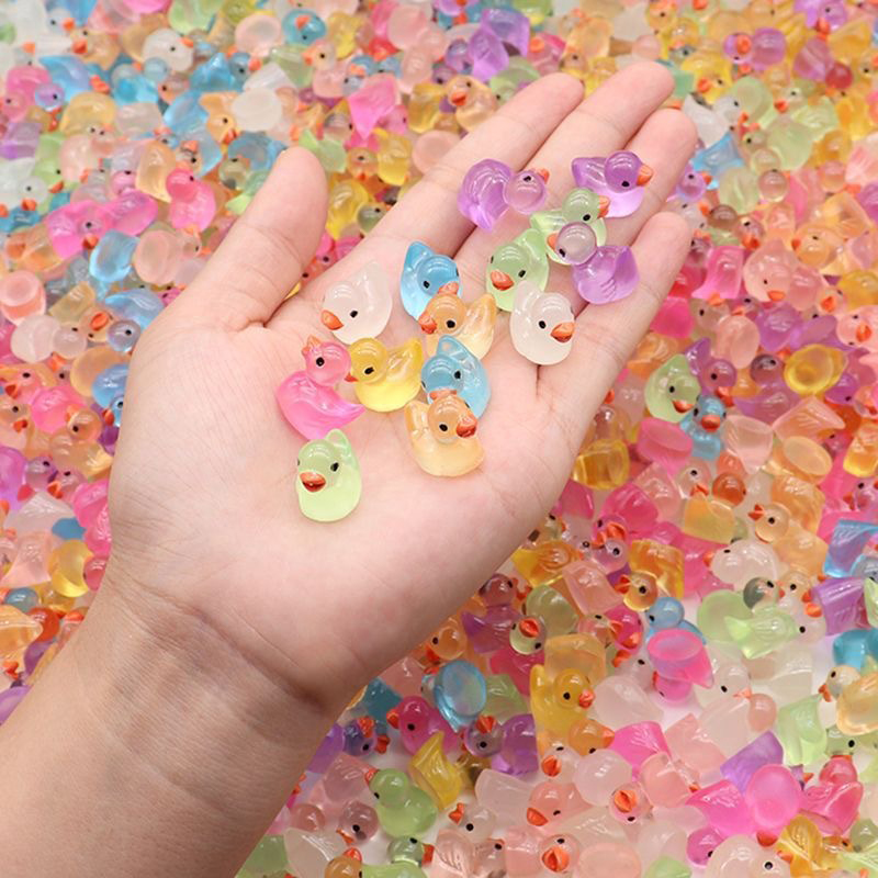 5pcs Cute Mini Luminous Resin  – обзор и цена Home Decor Duck