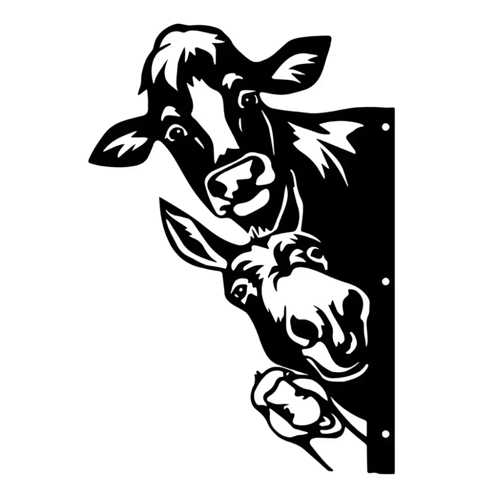 Black Rustic Metal Cow Donkey  – обзор и цена Home Decor Duck