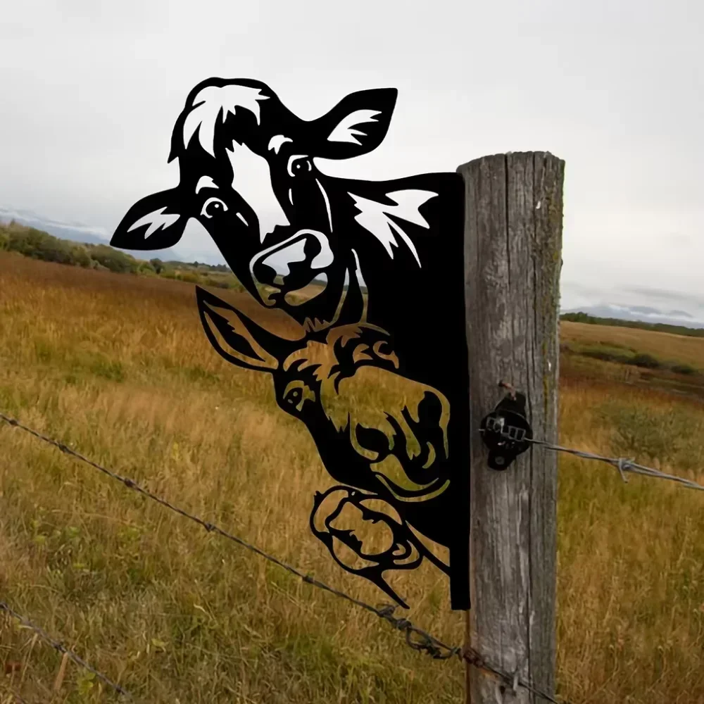 Black Rustic Metal Cow Donkey  – обзор и цена Home Decor Duck