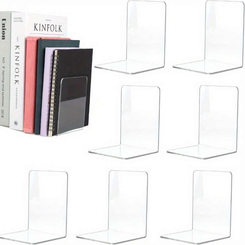 4/8pcs Set Clear Acrylic Booke – обзор и цена Aesthetic Bookend