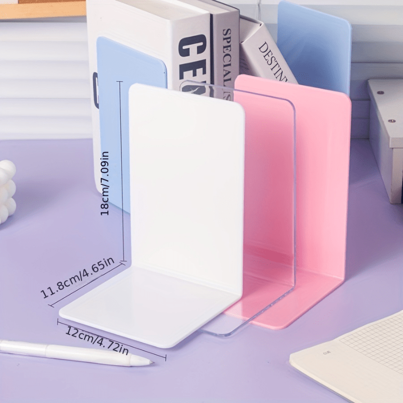 4/8pcs Set Clear Acrylic Booke – обзор и цена Aesthetic Bookend