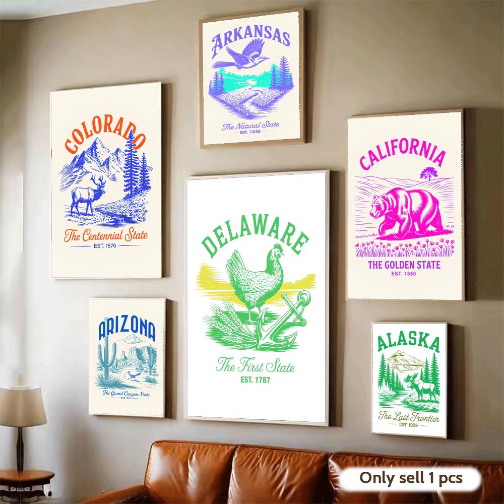 Animal Us States Art Design Po – обзор и цена Home Decor Design Ideas