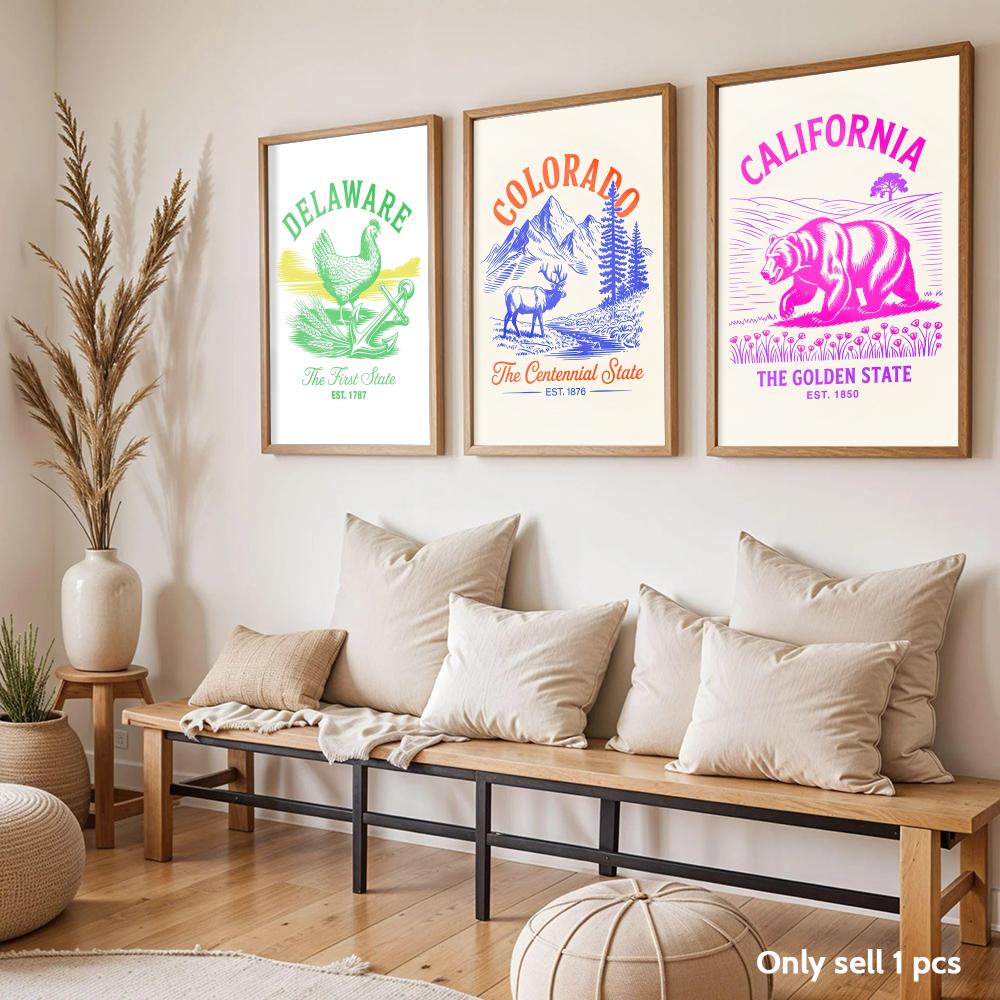 Animal Us States Art Design Po – обзор и цена Home Decor Design Ideas