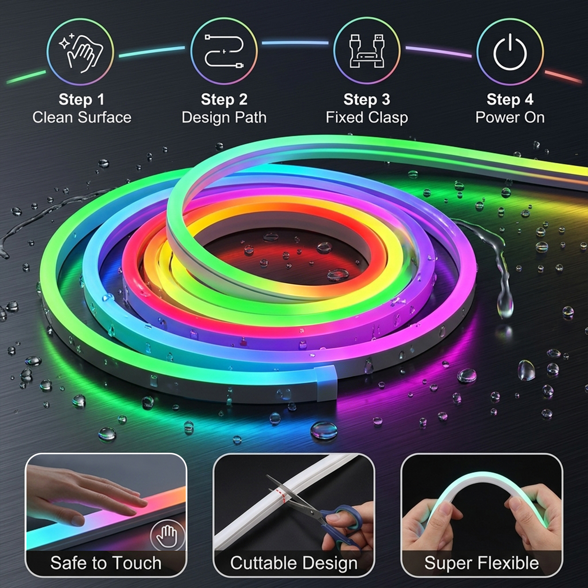 WiFi RGBIC Neon LED Strip Ligh – обзор и цена Home Decor Free App