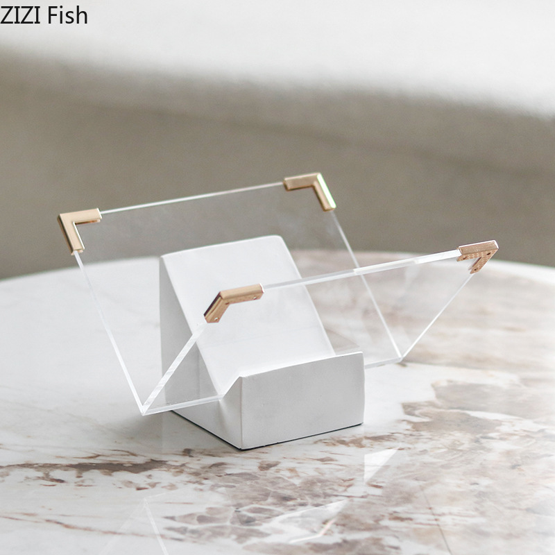 Marble Acrylic Magazine Rack D – обзор и цена Aesthetic Bookend