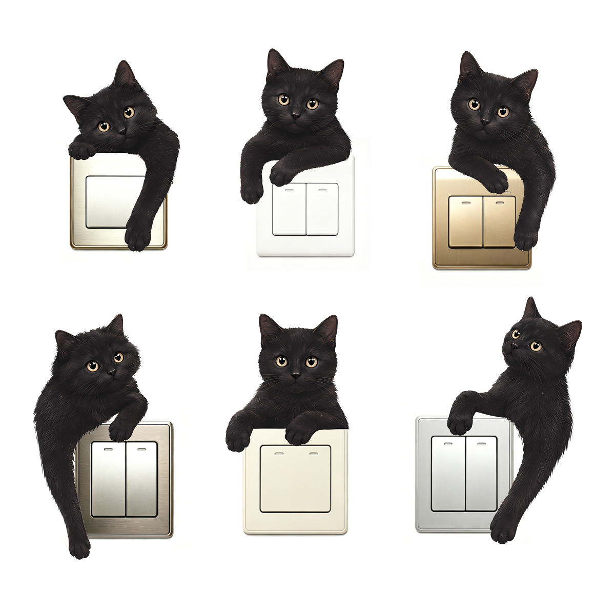Cute Black Cat Light Switch Wa – обзор и цена Home Decor Outlet