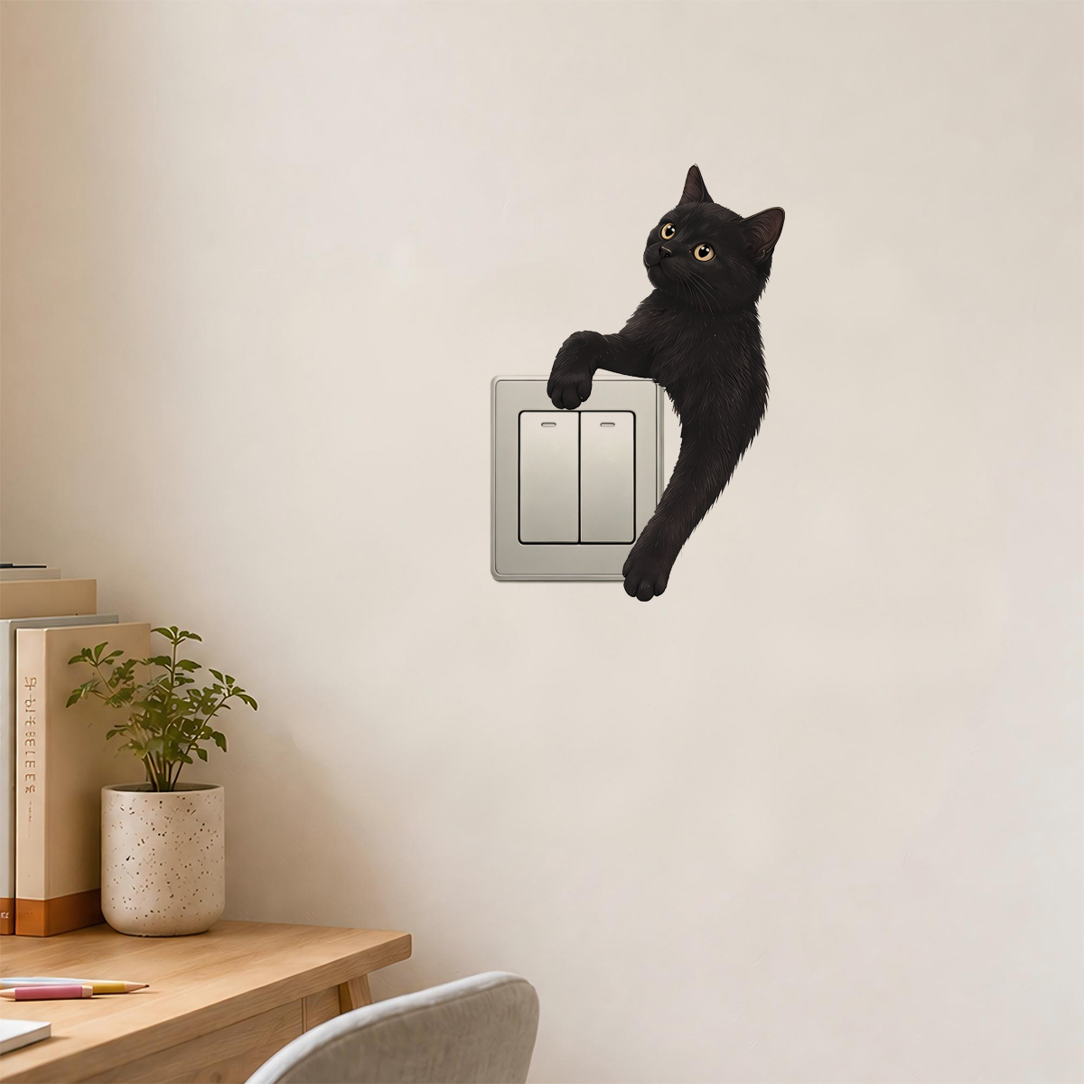 Cute Black Cat Light Switch Wa – обзор и цена Home Decor Outlet