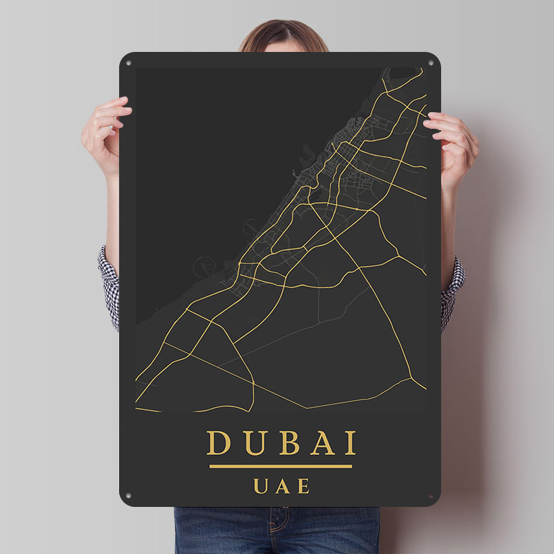 Dubai UAE Map Art Printed Post – обзор и цена Home Decor Uae