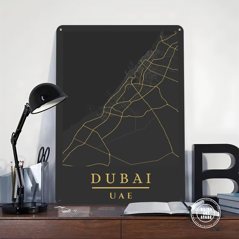 Dubai UAE Map Art Printed Post – обзор и цена Home Decor Uae