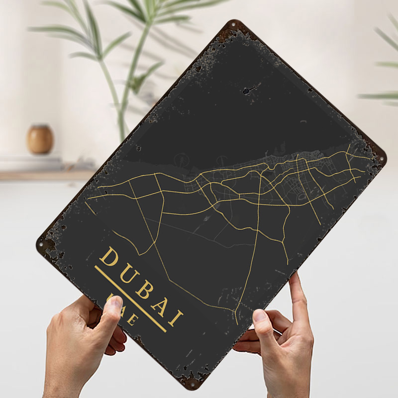 Dubai UAE Map Art Printed Post – обзор и цена Home Decor Uae