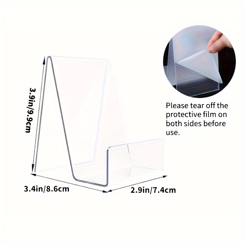 4/8pcs Transparent Acrylic Sta – обзор и цена Aesthetic Bookend