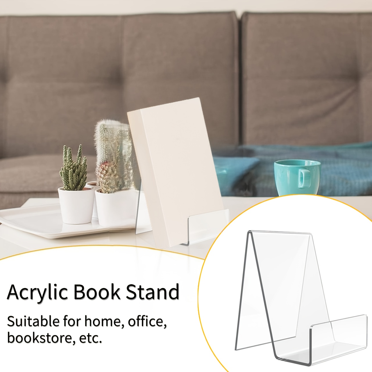 4/8pcs Transparent Acrylic Sta – обзор и цена Aesthetic Bookend