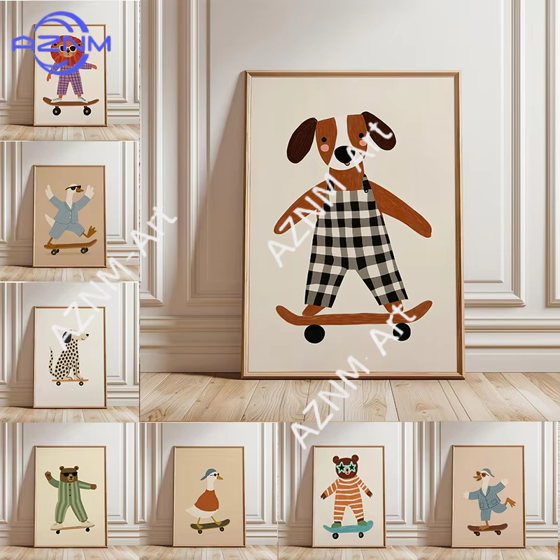 1PC Funny Animal Skateboarding – обзор и цена Home Decor Duck