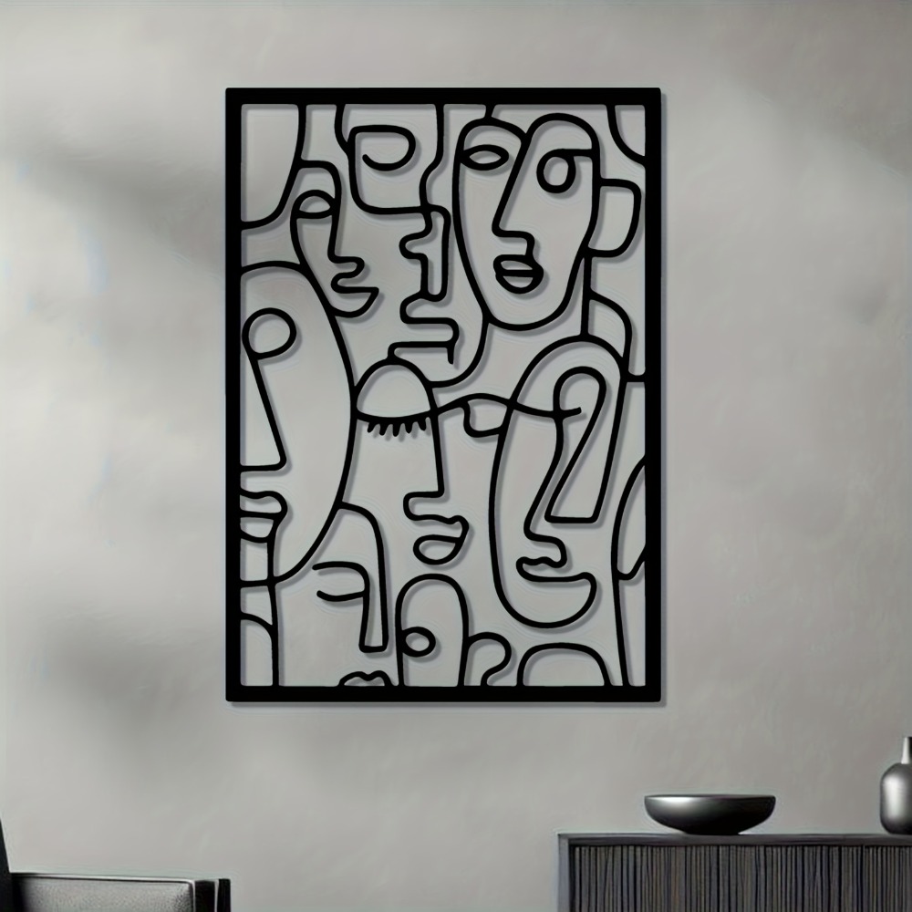 1pc Abstract Faces Iron Wall A – обзор и цена Home Decor Express
